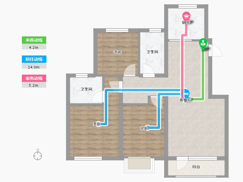 辽宁省-大连市-佳兆业壹号-78.16-户型库-动静线