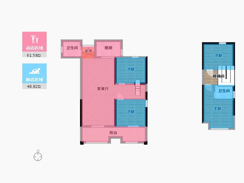 湖南省-长沙市-润和湘江天地-102.71-户型库-动静分区