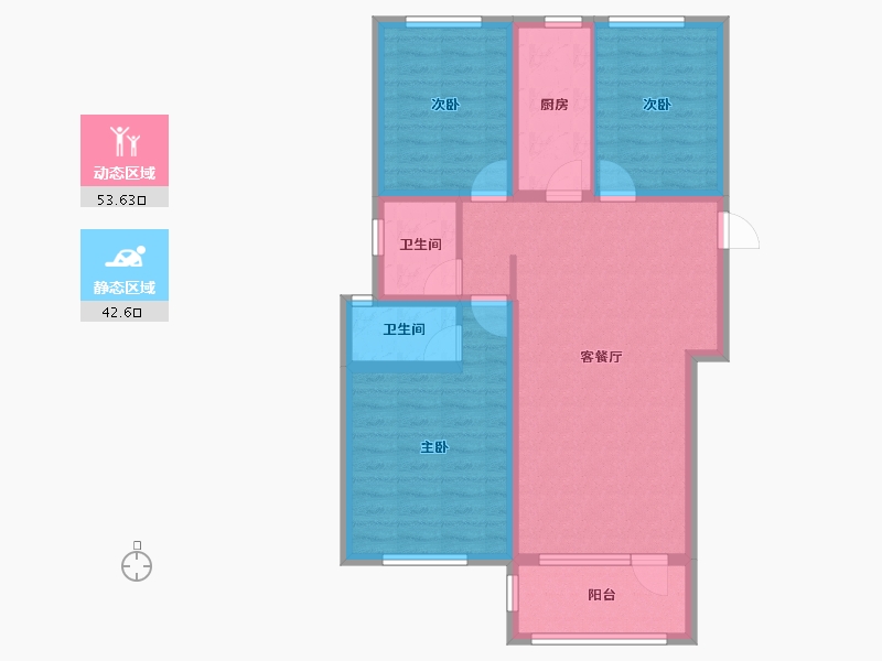 河北省-张家口市-圣和-85.43-户型库-动静分区