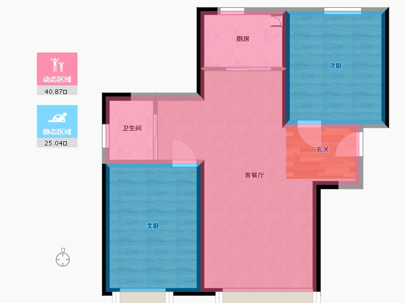 吉林省-长春市-京誉府-58.72-户型库-动静分区