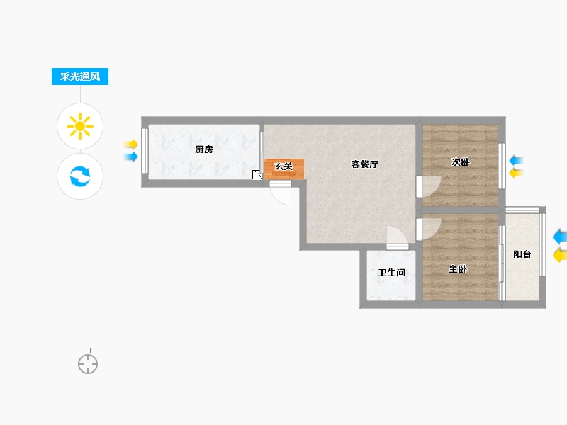 山东省-青岛市-同盛苑-53.25-户型库-采光通风