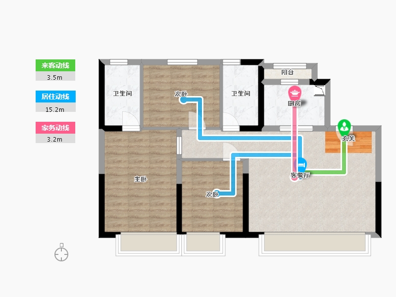 吉林省-长春市-兰溪学府-79.88-户型库-动静线