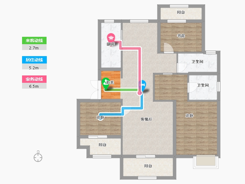 江西省-上饶市-翼天十里风荷-102.55-户型库-动静线