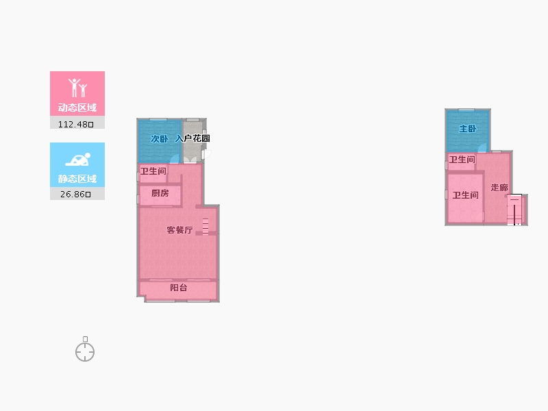 陕西省-西安市-福星惠誉美术城・云玺-131.35-户型库-动静分区