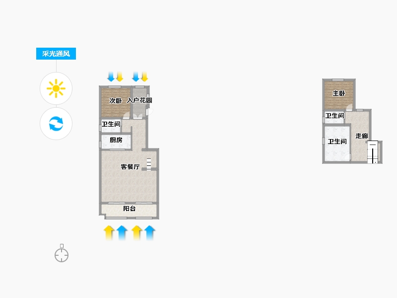 陕西省-西安市-福星惠誉美术城・云玺-131.35-户型库-采光通风