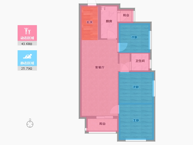 四川省-南充市-中南原山-61.40-户型库-动静分区