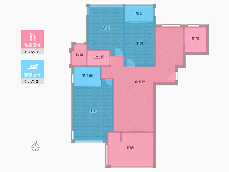 四川省-成都市-仁和春天大道-111.63-户型库-动静分区