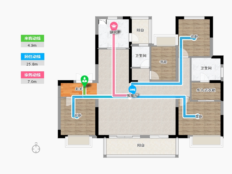 江苏省-盐城市-保利·罗兰春天-125.61-户型库-动静线