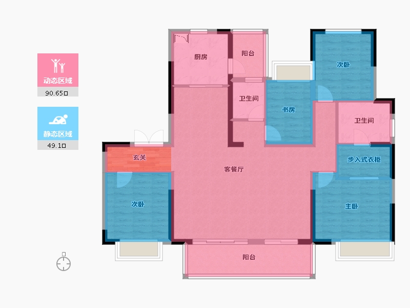 江苏省-盐城市-保利·罗兰春天-125.61-户型库-动静分区