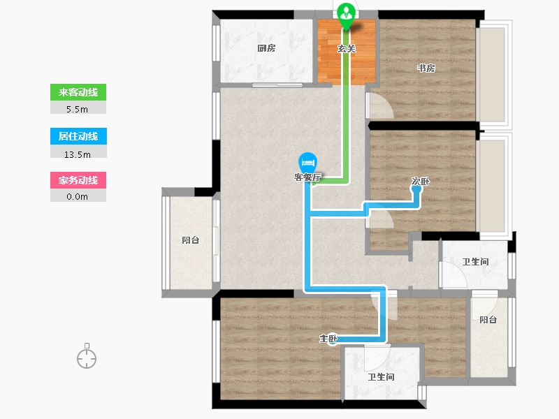 湖南省-长沙市-保利天禧-89.09-户型库-动静线