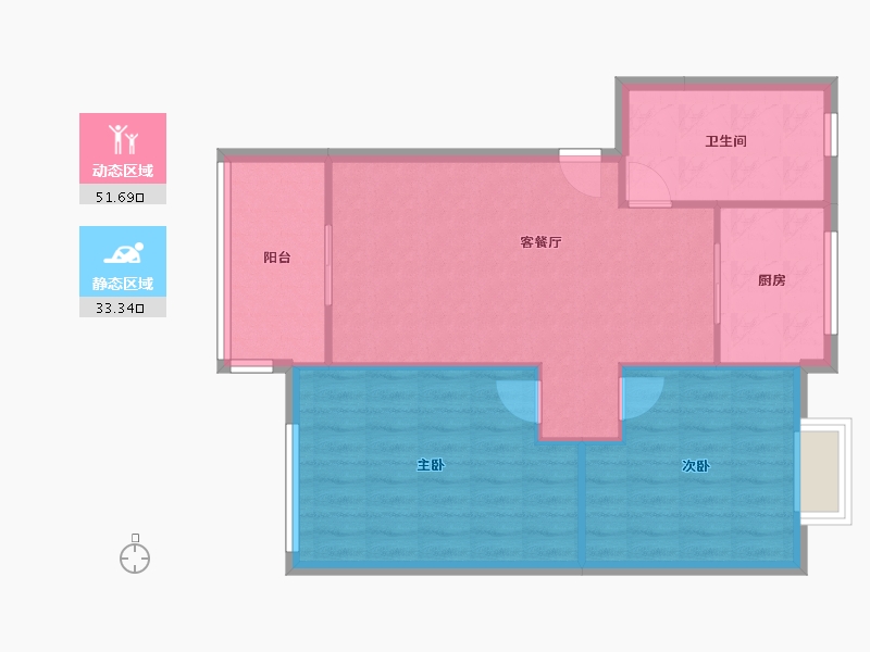 河南省-郑州市-思达大河春天A区-78.04-户型库-动静分区