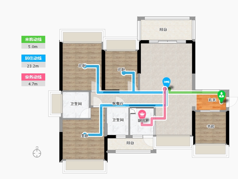 广东省-江门市-御锦世家花园-90.16-户型库-动静线