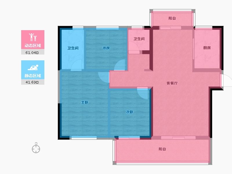 湖南省-长沙市-新华联梦想城-92.37-户型库-动静分区