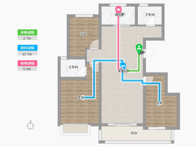 河北省-沧州市-元礼居-88.12-户型库-动静线