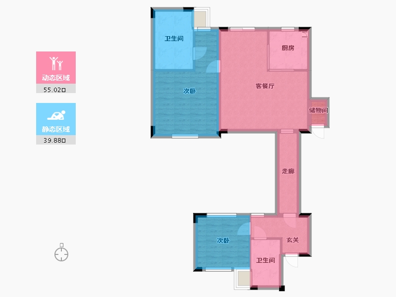 广东省-江门市-方圆・云山诗意（新会）-84.72-户型库-动静分区