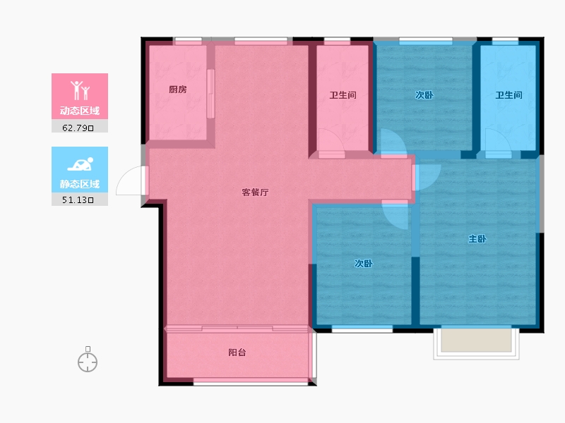 河南省-濮阳市-兴龙湾-102.00-户型库-动静分区