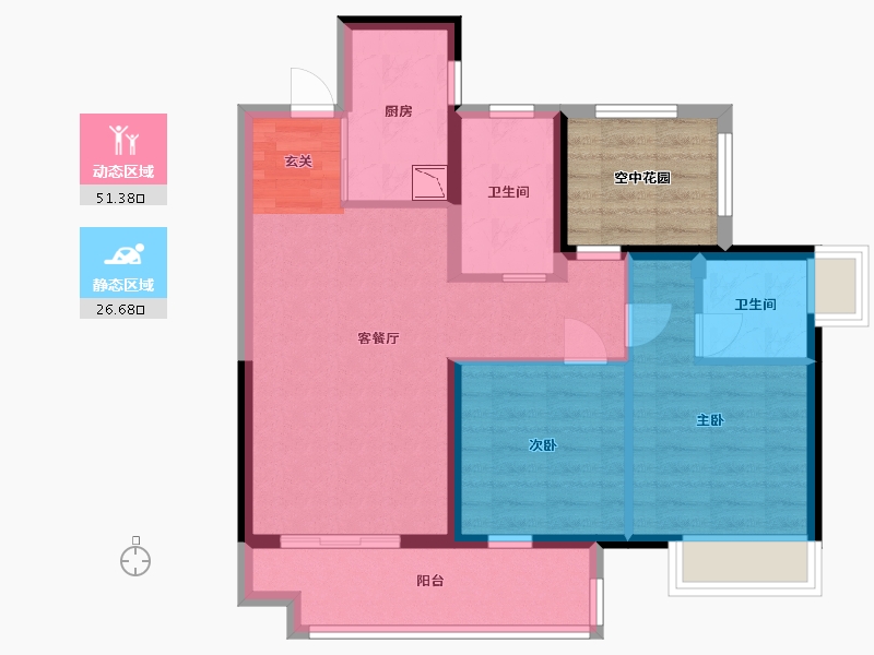 广东省-湛江市-保利・海上大都汇-75.20-户型库-动静分区