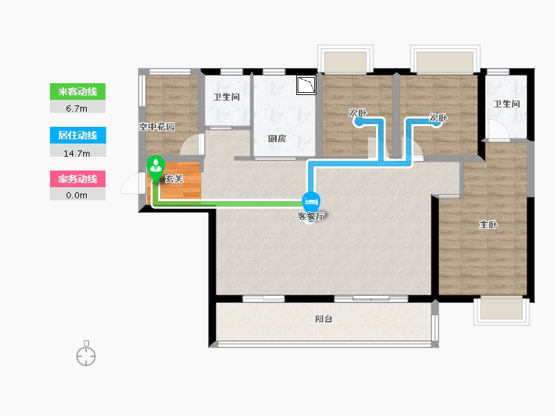 广东省-湛江市-保利・海上大都汇-104.81-户型库-动静线