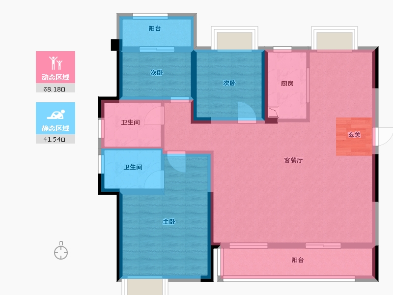 江西省-九江市-赣电荣府-97.60-户型库-动静分区