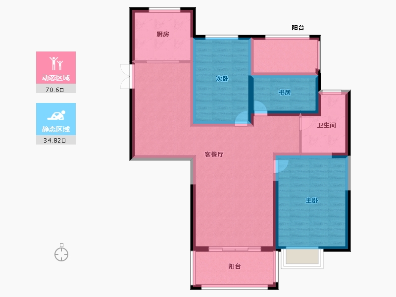 江苏省-南京市-滨江雅园-93.59-户型库-动静分区