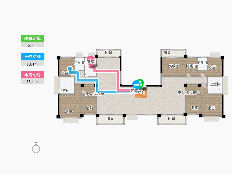 湖北省-武汉市-博译上坤・云�o-352.98-户型库-动静线