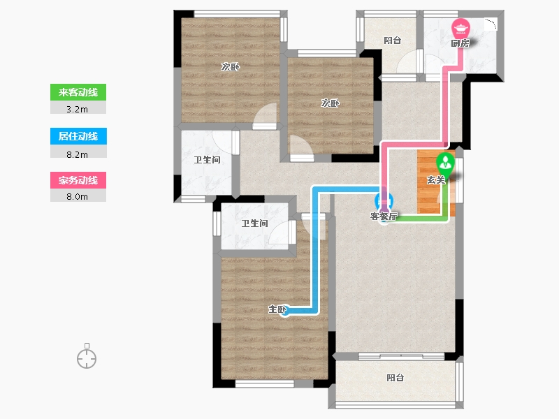 四川省-德阳市-琥珀城-95.69-户型库-动静线