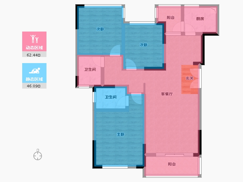 四川省-德阳市-琥珀城-95.69-户型库-动静分区