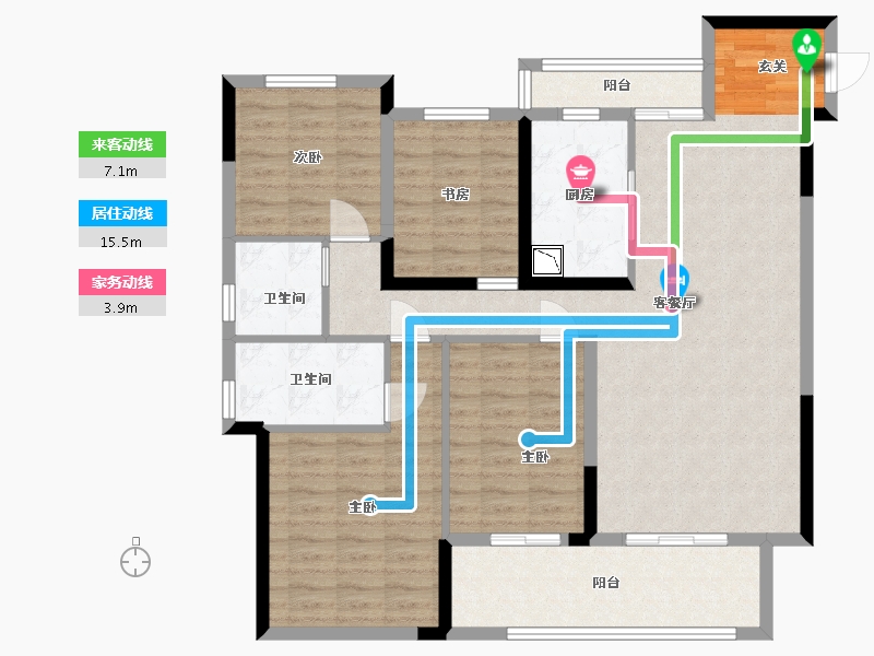 河南省-南阳市-新野一品金麟府-112.19-户型库-动静线