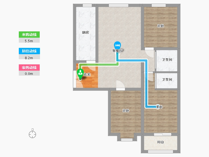 河北省-廊坊市-卓立金领域-83.83-户型库-动静线