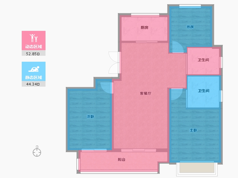 江苏省-盐城市-慧学铭苑-88.00-户型库-动静分区