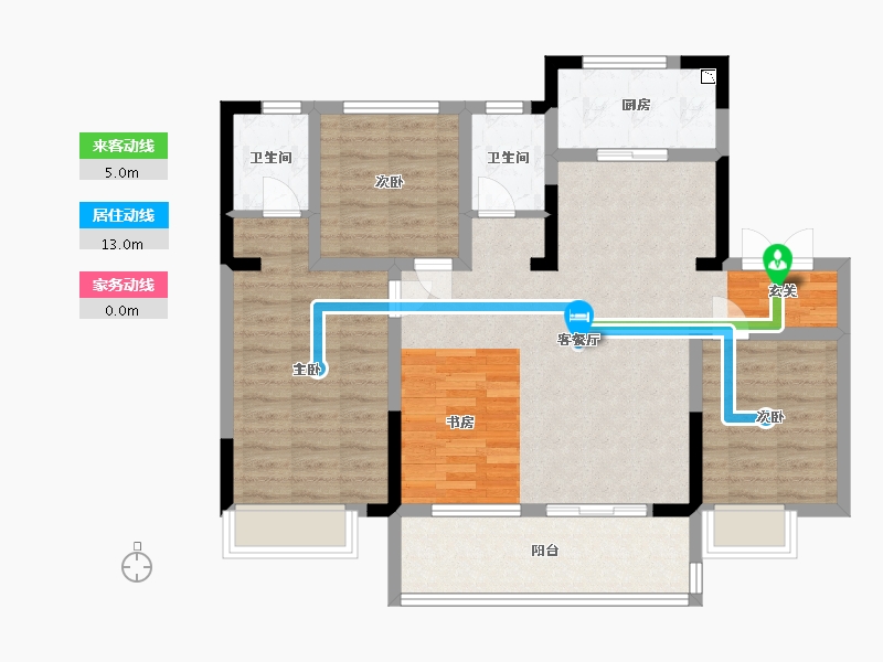 安徽省-宿州市-恒泰・悦�Z府-94.40-户型库-动静线