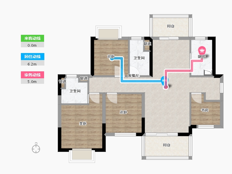 广西壮族自治区-南宁市-新城悦隽风华-85.20-户型库-动静线