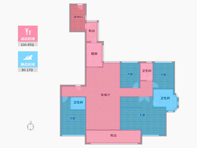 广东省-广州市-滨江1号-166.72-户型库-动静分区