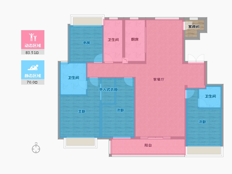 江苏省-徐州市-金茂府-142.07-户型库-动静分区