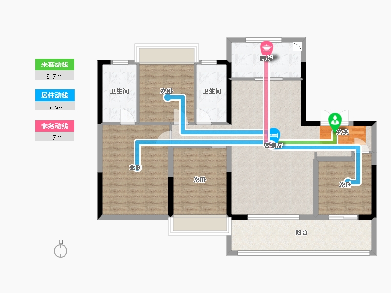 江苏省-常州市-绿地名墩道-114.40-户型库-动静线