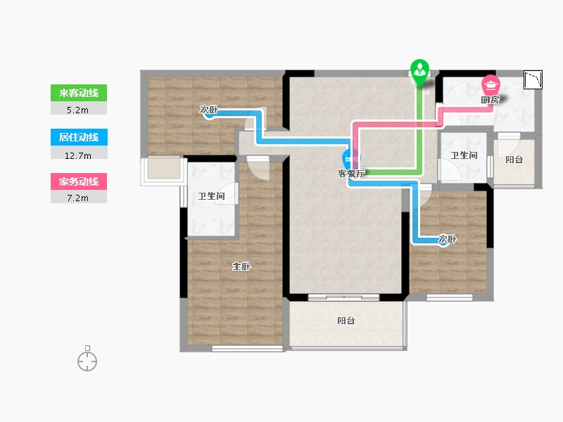 四川省-成都市-锦府-98.71-户型库-动静线