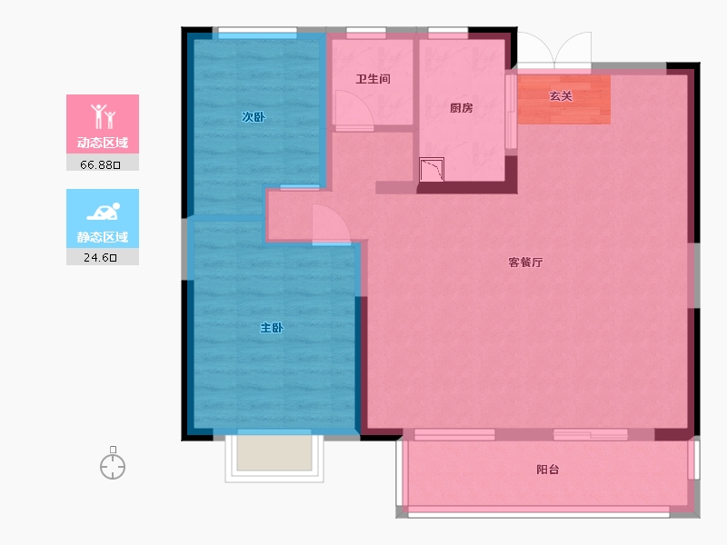 安徽省-蚌埠市-拓基鼎元悦府-82.39-户型库-动静分区