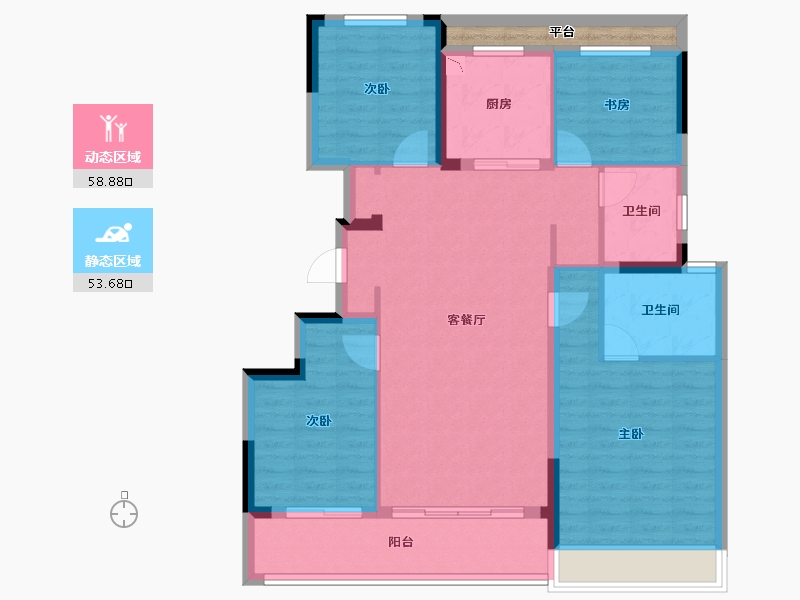 浙江省-温州市-温州龙湖天钜-103.78-户型库-动静分区