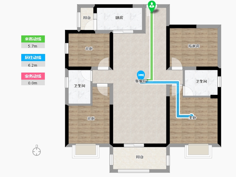 广西壮族自治区-防城港市-龙光阳光海岸-103.80-户型库-动静线