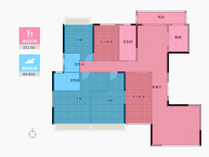 贵州省-贵阳市-中天未来方舟-217.01-户型库-动静分区