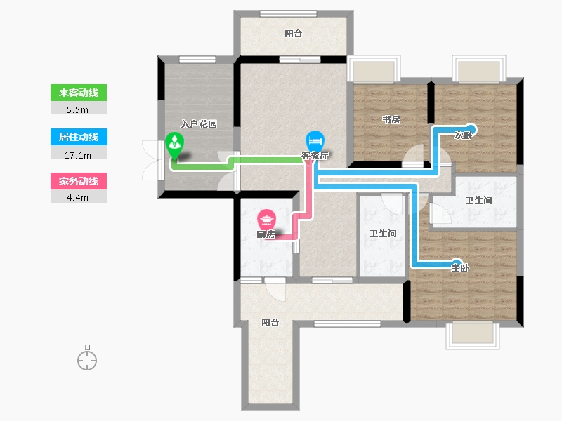 广西壮族自治区-玉林市-中建伴山壹号-111.49-户型库-动静线