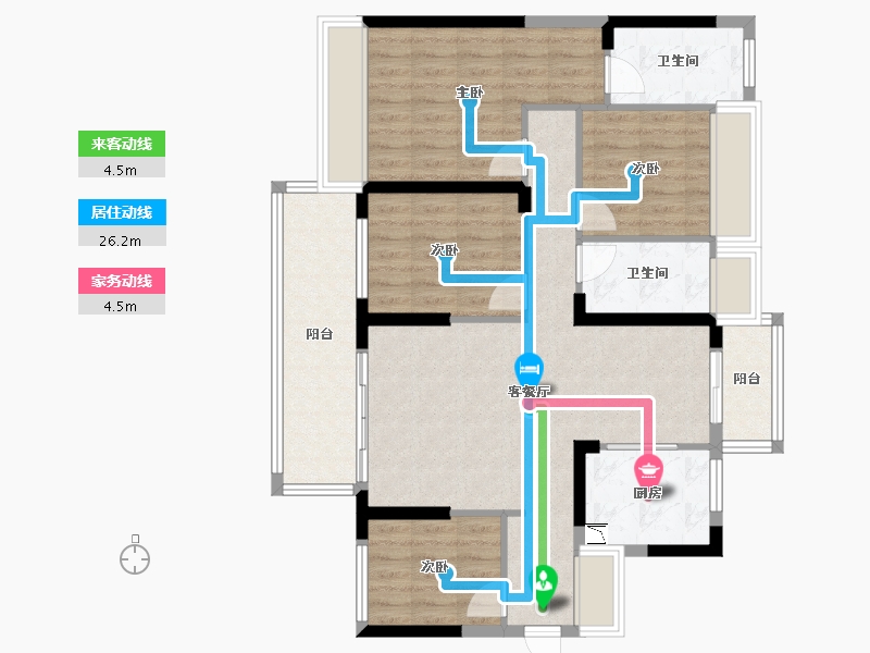 广东省-河源市-长胜国际-95.98-户型库-动静线