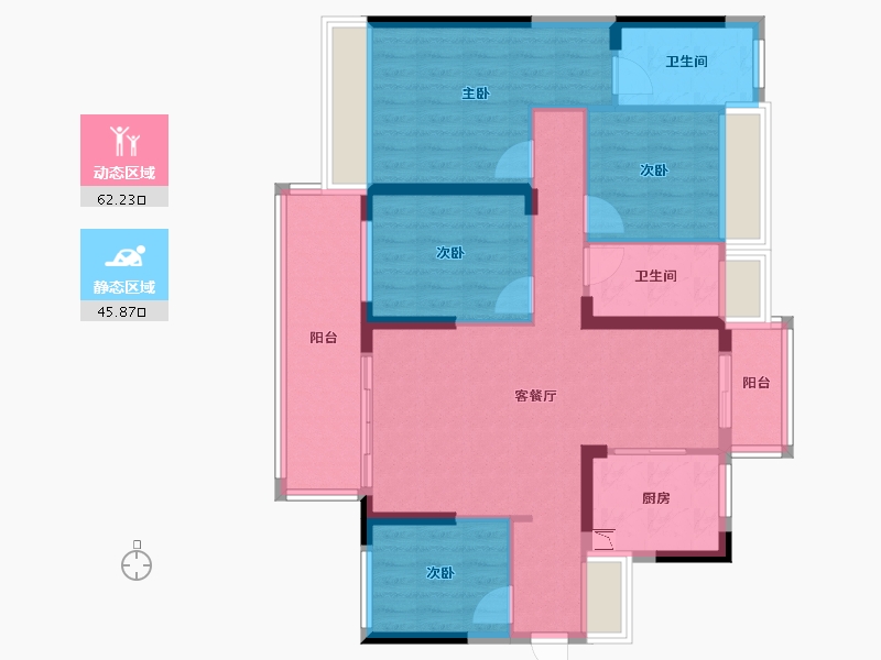 广东省-河源市-长胜国际-95.98-户型库-动静分区