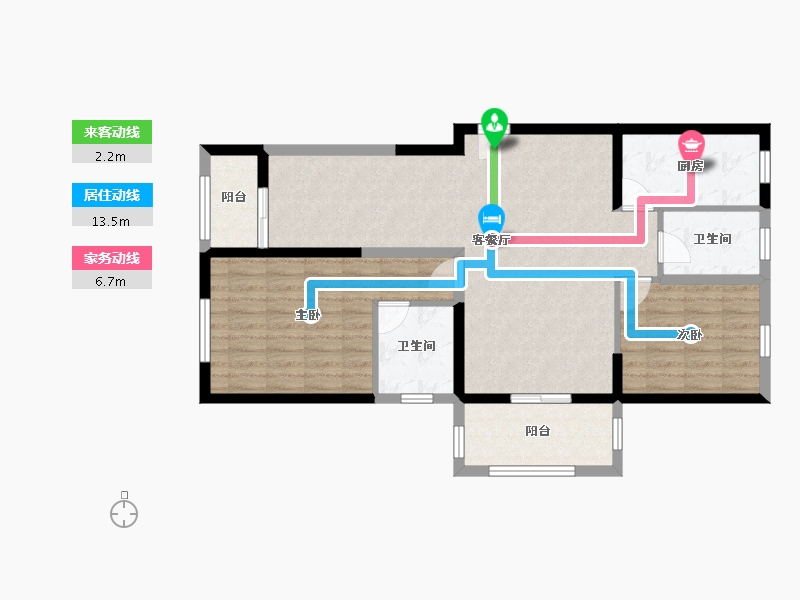 浙江省-温州市-温州和泰嘉园-88.21-户型库-动静线