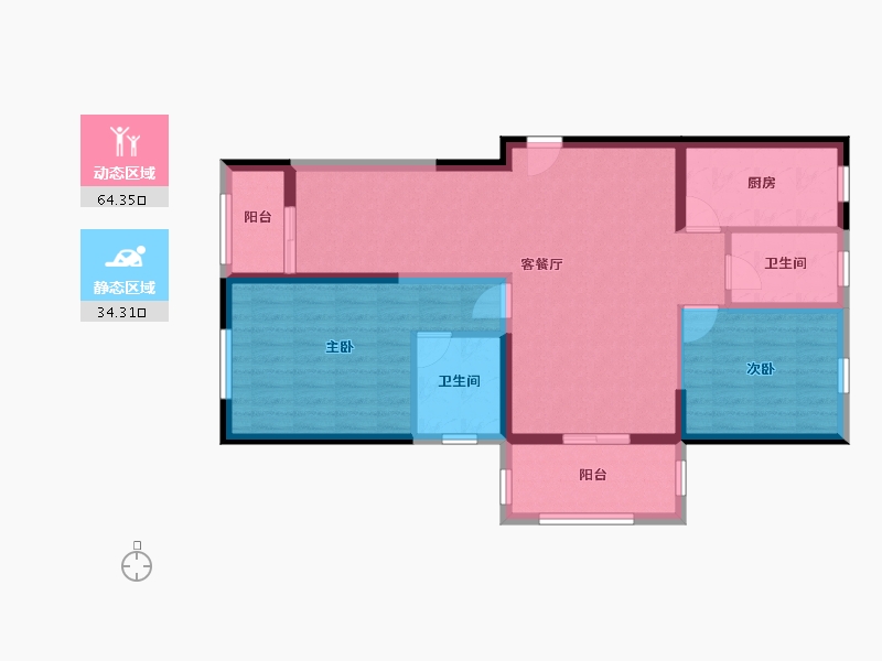 浙江省-温州市-温州和泰嘉园-88.21-户型库-动静分区