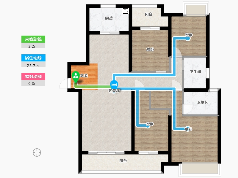 湖南省-长沙市-中交建发・松雅院-104.80-户型库-动静线