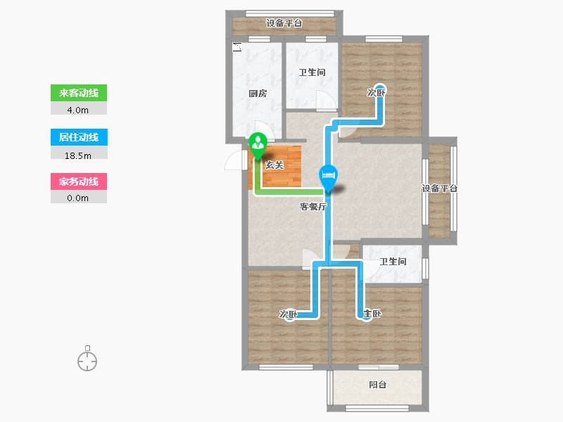 山东省-烟台市-花半里-94.85-户型库-动静线