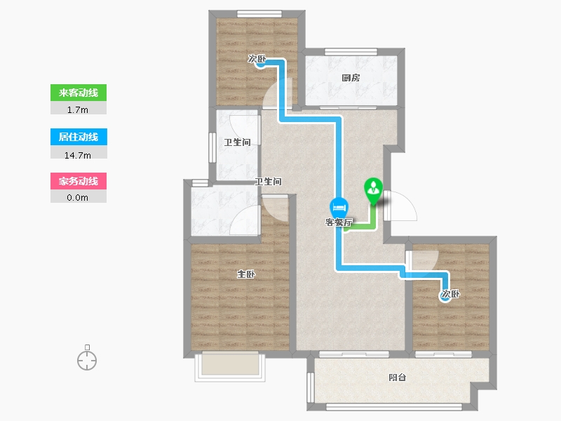 山东省-潍坊市-中梁颐和雅筑-93.51-户型库-动静线