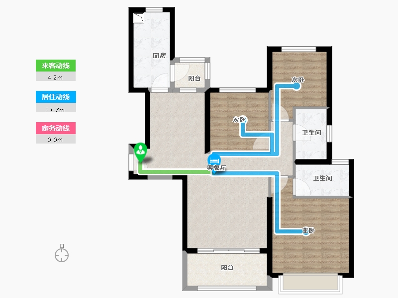 辽宁省-葫芦岛市-龙港恒大逸合城-97.60-户型库-动静线