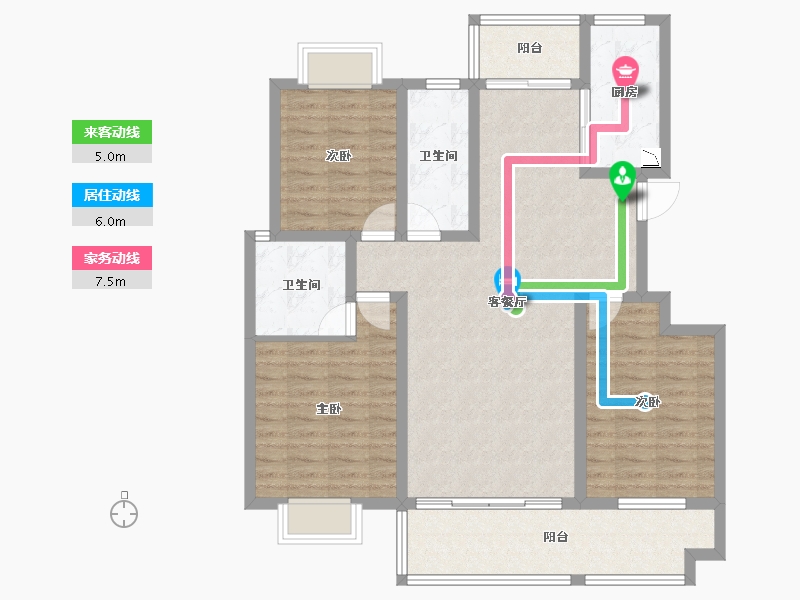 湖南省-怀化市-顺天学府-105.37-户型库-动静线